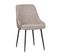 Chaise Bicolore Taupe/marron Pieds Métal Noir Milo - Taupe