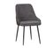 Chaise Bicolore Gris/anthracite Pieds Métal Noir Milo - Gris