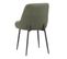 Chaise Bicolore Vert Chiné/vert Pieds Métal Noir Milo - Vert