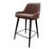 Tabouret De Bar Simili Portland Marron Pieds Métal - Marron