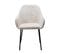 Chaise Velours Côtelé Beige Pieds Métal Haylee - Beige