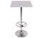 Table Haute De Bar Bistrot Avec Repose-pied 110 Cm Blanc Tab04001