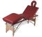 Table Pliable De Massage 4 Zones Avec Cadre En Bois Rouge 02_0001897