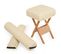 Kit Massage Pro Tabouret + Coussin Demi-cylindre + Coussin Rouleau Beige 08_0000470