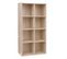 Bibliothèque En Bois Étagère à 4 Niveaux 8 Compartiments Armoire Placard Maison Bureau Couleur Chên