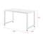 Bureau Réglable Poste De Travail Table Bois Mélaminé 120 Cm Blanc 03_0001162