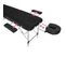 Table De Massage Pliante 2 Zones Aluminium Portable + Housse Noir 2008135