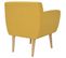 Fauteuil Chaise Siège Lounge Design Club Sofa Salon Tissu 67 X 59 X 77 Cm Jaune 1102102/3