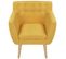 Fauteuil Chaise Siège Lounge Design Club Sofa Salon Tissu 67 X 59 X 77 Cm Jaune 1102102/3