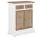 Buffet Bahut Armoire Console Meuble De Rangement Blanc 80 Cm Bois Massif 4402214