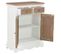 Buffet Bahut Armoire Console Meuble De Rangement Blanc 80 Cm Bois Massif 4402214