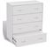 Buffet Bahut Armoire Console Meuble De Rangement Avec 4 Tiroirs 71 Cm Blanc 4402003