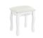 Coiffeuse Table De Maquillage Miroir 4 Tiroirs Tabouret Mdf Et Bois 141 Cm Blanc 03_0001499