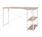 Bureau D'ordinateur Avec Deux Étagères 120 Cm Mdf Beige 19_0000561