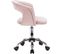 Chaise De Bureau Avec Accoudoirs En Velours Rose 19_0000145