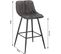 Lot De 2 Tabourets De Bar Design Avec Repose-pieds Gris Foncé 19_0000236