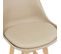 Lot De 2 Tabourets De Bar Siège Avec Dossier Et Repose-pied Rembourré 105 Cm Beige 03_0002776