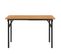 Table Pliante De Cuisine à Manger Hauteur Réglable Pour 4 Personnes 120 Cm Marron Et Noir 03_000436