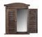 Miroir Mural Forme Fenêtre Avec Volets 53x42x5cm En Bois Marron Vieilli 04_0005484