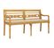 Banc De Jardin Meuble De Patio D'extérieur Terrasse Avec Coussin Beige 150 X 50 X 3 Cm Bois De Teck