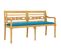 Banc De Jardin Meuble De Patio D'extérieur Terrasse Avec Coussin Bleu Clair 150 Cm Bois De Teck