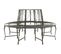 Banc De Jardin Meuble De Patio D'extérieur Terrasse Circulaire De Jardin 160 X 89 Cm Acier Gris