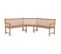 Banc De Jardin Meuble De Patio D'extérieur Terrasse D'angle De Jardin 185 X 185 X 90 Cm Bois