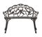 Banc De Jardin Meuble De Patio D'extérieur Terrasse De Bistrot 100 Cm Bronze Aluminium Coulé