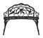 Banc De Jardin Meuble De Patio D'extérieur Terrasse 100 X 54 X 80 Cm Aluminium Coulé Noir