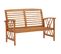 Banc De Jardin Meuble De Patio D'extérieur Terrasse 119 X 67 X 83 Cm Bois D'acacia Solide 02_001118