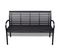 Banc De Jardin Meuble De Patio D'extérieur Terrasse 125 Cm Acier Et Wpc Noir