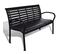 Banc De Jardin Meuble De Patio D'extérieur Terrasse 125 Cm Acier Et Wpc Noir