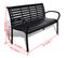 Banc De Jardin Meuble De Patio D'extérieur Terrasse 125 Cm Acier Et Wpc Noir