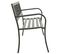 Banc De Jardin Meuble De Patio D'extérieur Terrasse 125 X 53 X 77 Cm Acier Gris