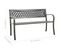 Banc De Jardin Meuble De Patio D'extérieur Terrasse 125 X 53 X 77 Cm Acier Gris