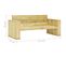 Banc De Jardin Meuble De Patio D'extérieur Terrasse 179 X 76 X 76 Cm Bois De Pin Imprégné 02_001126