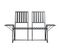 Banc De Jardin Meuble De Patio D'extérieur Terrasse 2 Places 165 X 75 X 93 Cm Noir Acier