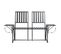 Banc De Jardin Meuble De Patio D'extérieur Terrasse 2 Places 165 X 75 X 93 Cm Noir Acier