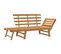 Banc De Jardin 2-en-1 Meuble De Patio D'extérieur Terrasse 190 Cm Bois Solide D'acacia 02_0011295