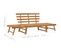 Banc De Jardin 2-en-1 Meuble De Patio D'extérieur Terrasse 190 Cm Bois Solide D'acacia 02_0011295