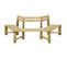 Banc De Jardin Meuble De Patio D'extérieur Terrasse 240 X 208 X 87 Cm Bois De Pin Imprégné 02_00113