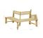 Banc De Jardin Meuble De Patio D'extérieur Terrasse 240 X 208 X 87 Cm Bois De Pin Imprégné 02_00113