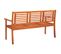 Banc De Jardin Meuble De Patio D'extérieur Terrasse 3 Places 150 X 60 X 89 Cm Bois D'eucalyptus