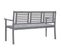 Banc De Jardin Meuble De Patio D'extérieur Terrasse 3 Places 150 X 60 X 89 Cm Gris Bois