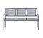 Banc De Jardin Meuble De Patio D'extérieur Terrasse 3 Places 150 X 60 X 89 Cm Gris Bois