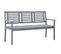 Banc De Jardin Meuble De Patio D'extérieur Terrasse 3 Places 150 X 60 X 89 Cm Gris Bois