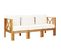 Banc De Jardin Meuble De Patio D'extérieur Terrasse 3 Places Et Coussins 179 X 66 X 68,5 Cm Bois