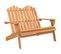 Banc De Jardin Meuble De Patio D'extérieur Terrasse Adirondack 126 X 84 X 90 Cm Bois Massif