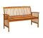 Banc De Jardin Meuble De Patio D'extérieur Terrasse Avec Coussin 147 Cm Bois D'acacia Massif 02_001