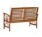 Banc De Jardin Meuble De Patio D'extérieur Terrasse Avec Coussins 119 X 67 X 83 Cm Bois Solide